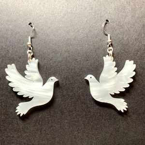 White Dove Earrings